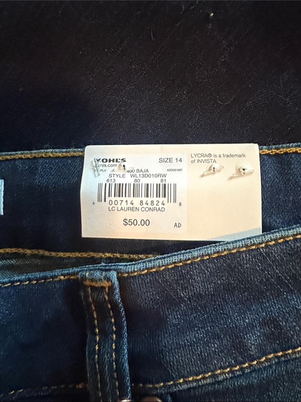 LC Lauren Conrad Dark Blue Straight Leg Jeans - Picture 7 of 7